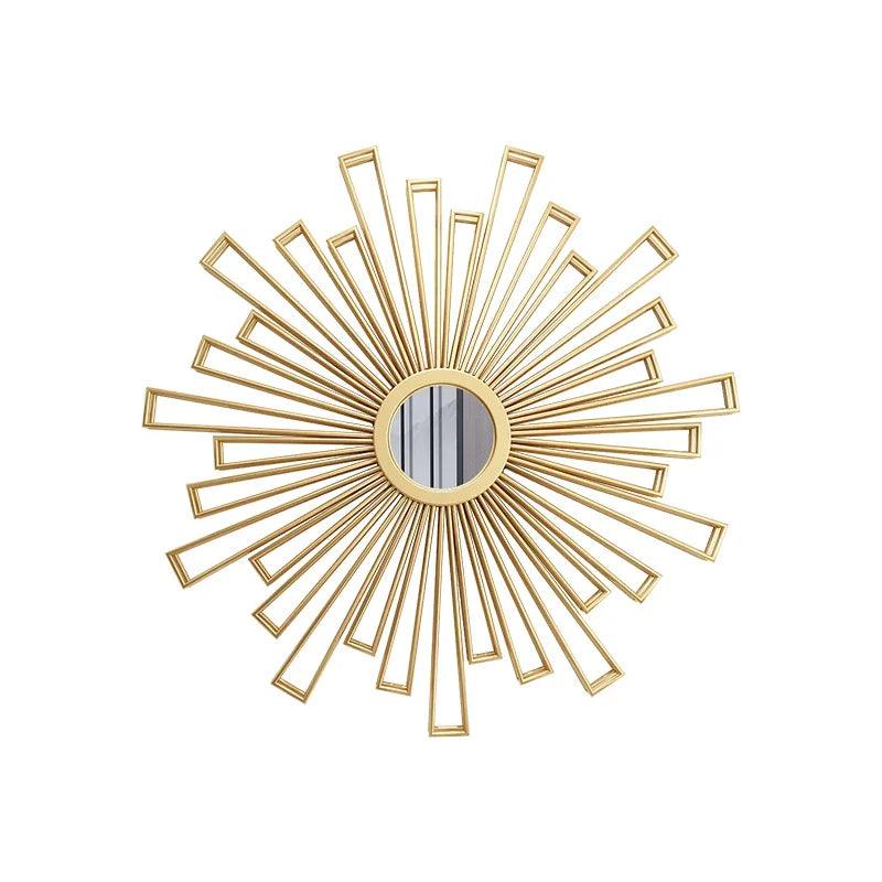 Nordic Living Room Mirrors Aesthetic Gold Frame Round Irregular Mirrors Art Makeup Espejos Decorativos De Pared Decoration Home - Pacisia