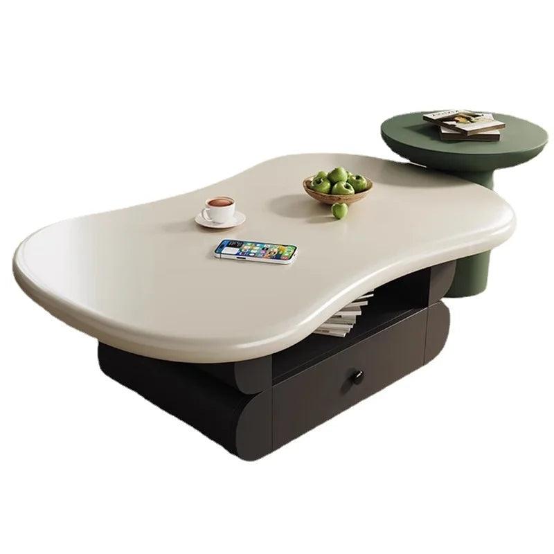 Round Coffee Table Side Living Room Design Vanity Floor Minimalist Small Coffee Table Center Mesa Centro Outdoor Furnitures - Pacisia