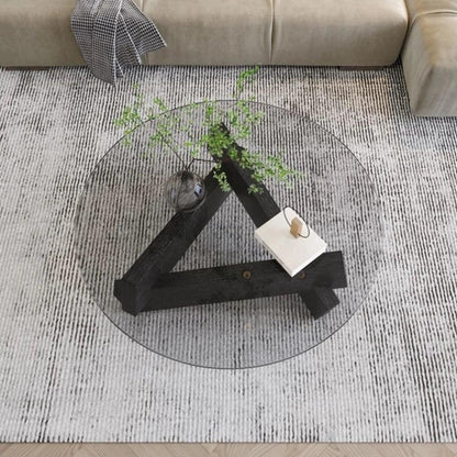 Nordic Creative Transparent Glass Solid Wood Coffee Tables Living Room Vintage Minimalist Tea Table Hall Design Home Furniture - Pacisia