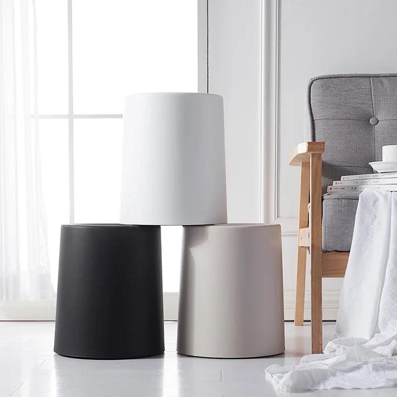 Nordic Creative Simple Trash Can Japanese Style Home Living Room Bathroom Uncovered Double Large Office Paper bucket YHJ120507 - Pacisia