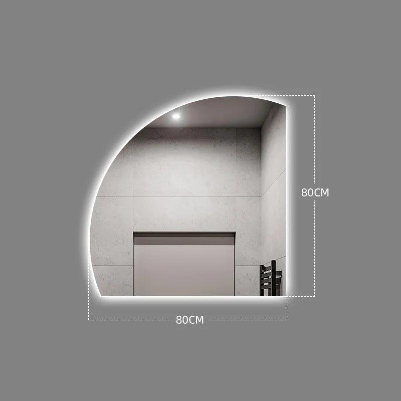 Light Aesthetic Mirror Irregular Design Wall Adhesive Vanity Smart Bathroom Mirror Bath Design Large Espelho Decoration HX50DM - Pacisia