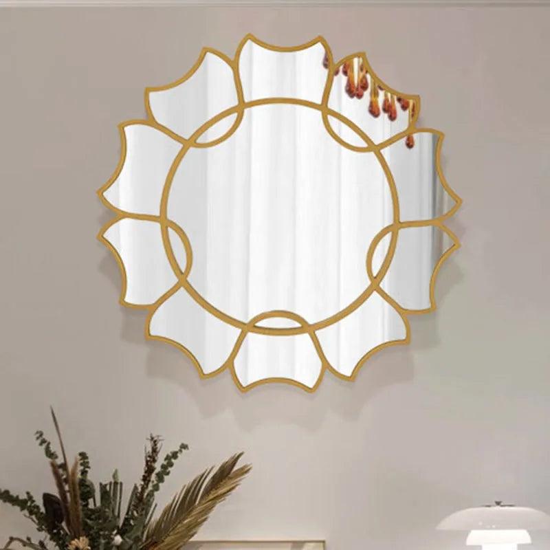 Shower Irregular Mirrors Vanity Design Macrame Aesthetic Mirrors Quality Funky Specchi Decorativi Home Decoration Accessories - Pacisia