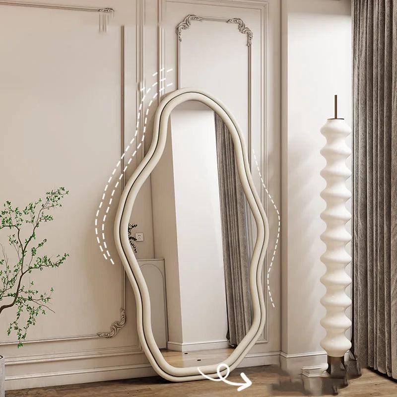 Aesthetic Full Body Mirrors Bedroom Girl Personalized Living Room Mirror Korean Standing Espejos Decorativos Decoration Home - Pacisia