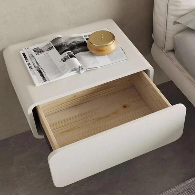 Luxury White Nightstands Small Modern Japandi Unique Dresser Cabinet Wood Nightstands White Mesitas Para Noche Home Decoration - Pacisia
