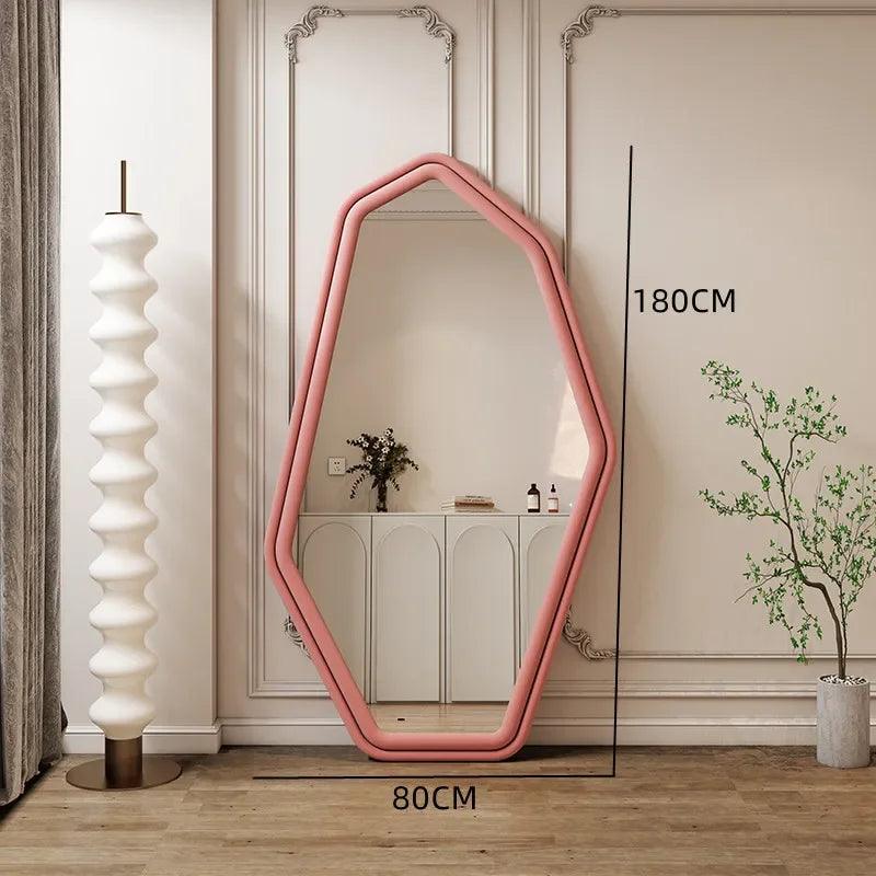 Modern Wall Mirror Asymmetric Unbreakable Irregular Hallway Mirror Floor Full Body Adornos Para El Hogar Nordic Decor Kids - Pacisia