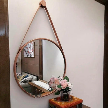 Vanity Round Mirrors Unbreakable Salon Makeup Nordic Mirrors Haircut Glass Specchio Da Parete Home Decoration Accessories - Pacisia