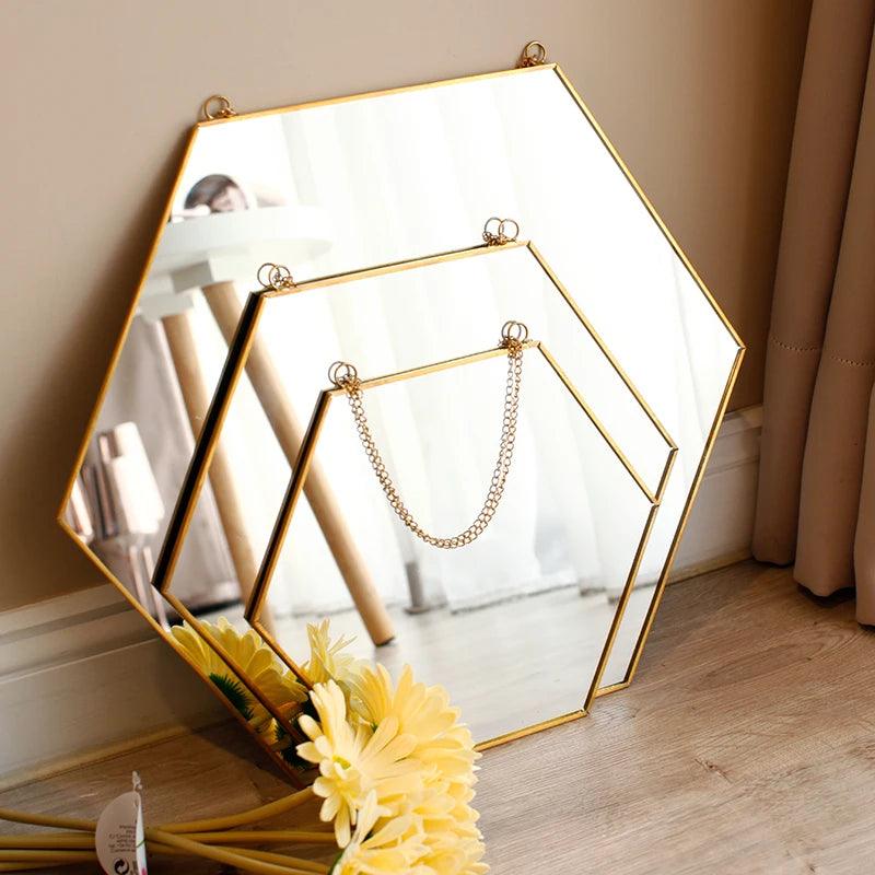 Modern Style Wall Decorative Mirror Nordic Living Room Aestheti Bathroom Mirrors for Bedroom Makeup Lusterko Room Decoration - Pacisia