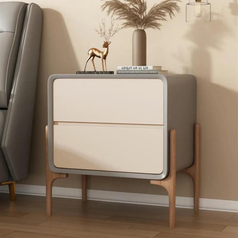 Nordic Wood Bedsides Table Unique Basses Laden Modern Coffee Desk Drawers Nightstands Luxury Mesitas De Noche Trendy Furniture - Pacisia