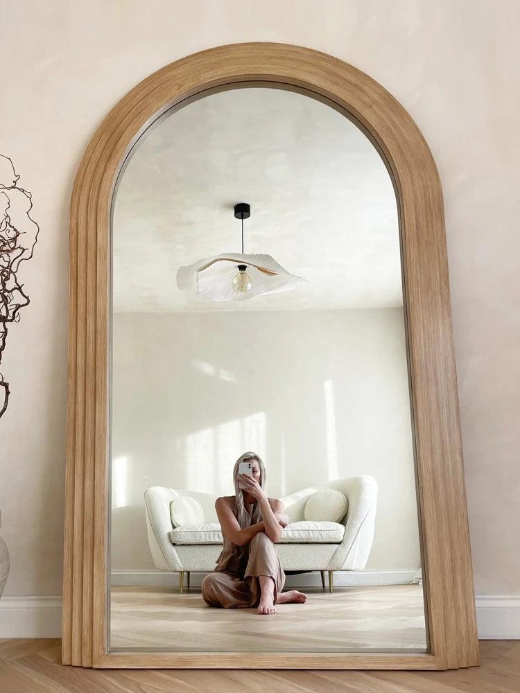 French light luxury style Full-length mirror Creative arched mirror Home Decor Dressing Mirror Clothing store HD Large Mirror - Pacisia