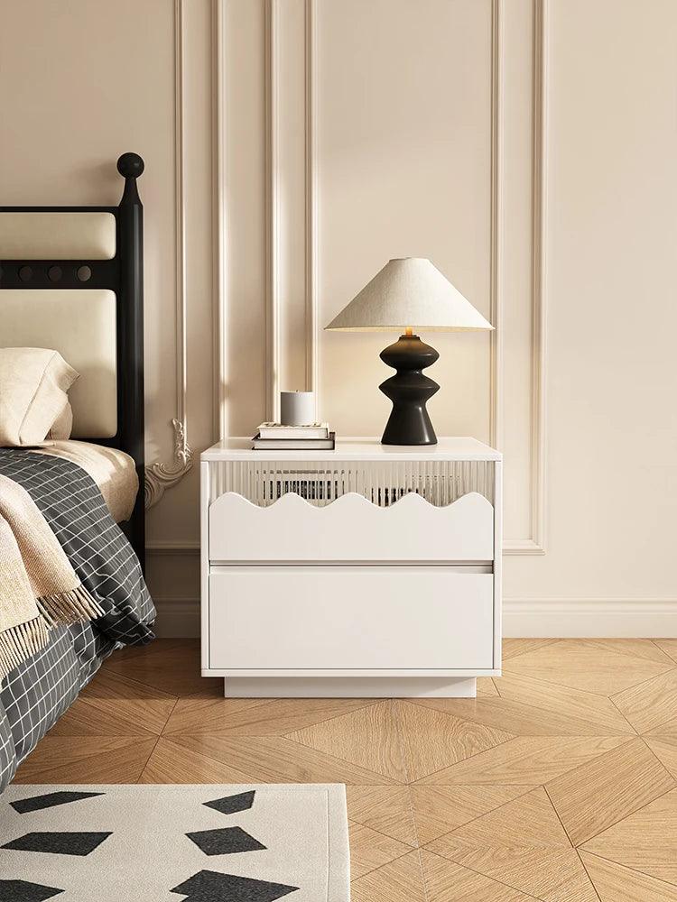 Luxury black Wooden Night Table Bedroom Furniture Drawers Nightstands Multifunction Side Bed Tables mesa de noche Home Furniture - Pacisia