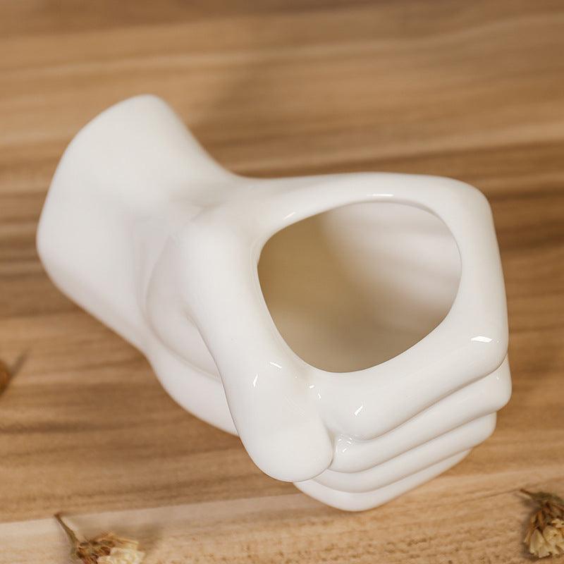Nordic Ceramic Vase Crafts Creative Gesture Vase Living Room Simple Flower Arrangement Cat's Paw Vase - Pacisia