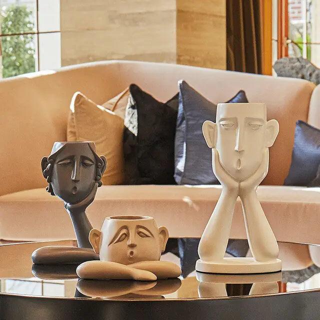 Abstract Figure Statue Vases - Pacisia