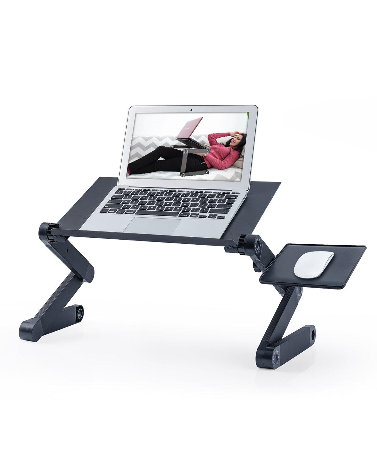 Adjustable Height Laptop Desk Laptop Stand for Bed Portable Lap Desk Foldable Table Workstation Notebook RiserErgonomic Computer Tray Reading Holder Bed Tray Standing Desk - Pacisia