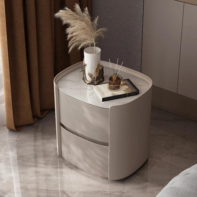 Aesthetic Nordic Nightstand Table Minimalist Minimal Space Saving Narrow Bedsides Table Small Side Szafki Nocne Hotel Furniture - Pacisia