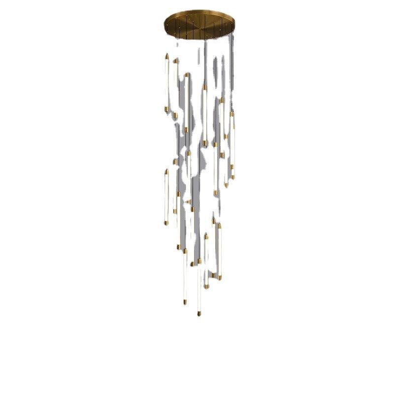 All Copper Duplex Staircase Long Chandelier - Pacisia