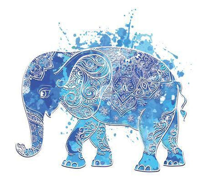 Art Design Shower Curtain - Graffiti Elephant & African Girl Variants - Pacisia
