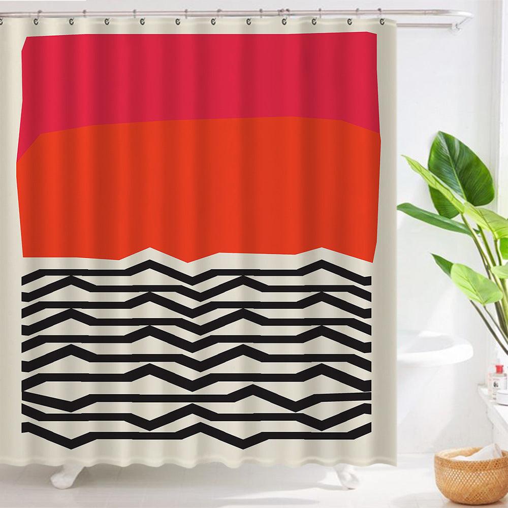 Art Geometric Shower Curtain Waterproof Bathroom Curtain - Pacisia