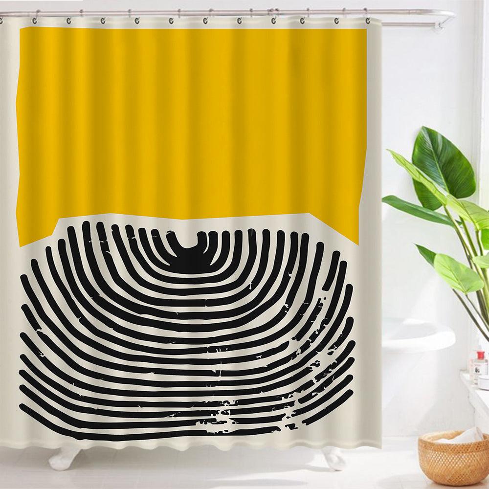 Art Geometric Shower Curtain Waterproof Bathroom Curtain - Pacisia