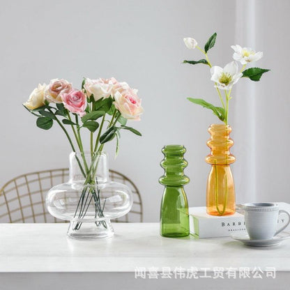 Art Home Decor Decoration Candy Color Threaded Vase - Pacisia