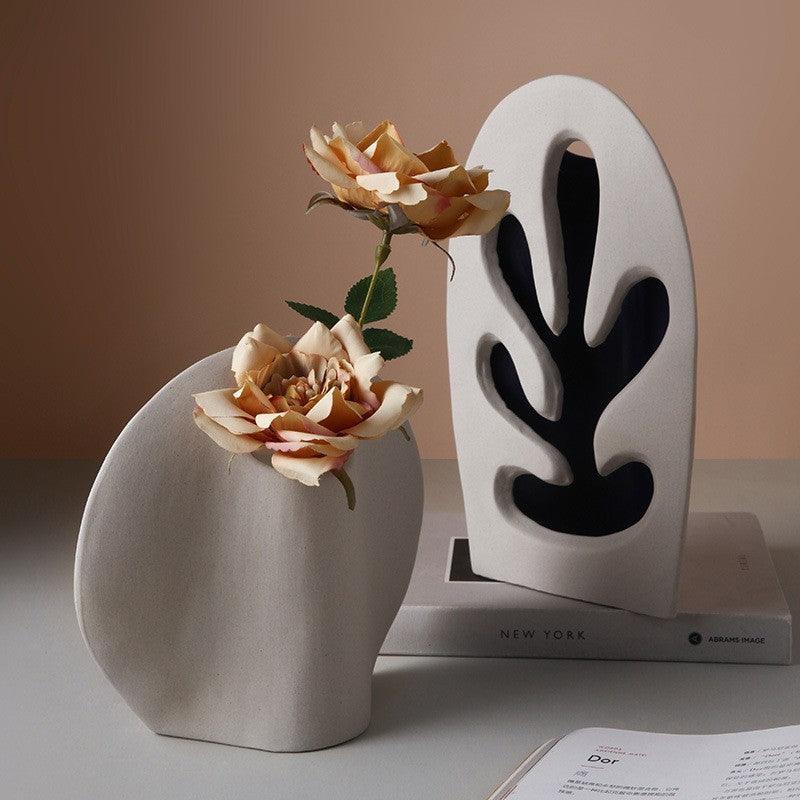 Artificial Flower Dried Flower Hand-painted Ceramic Vase - Pacisia