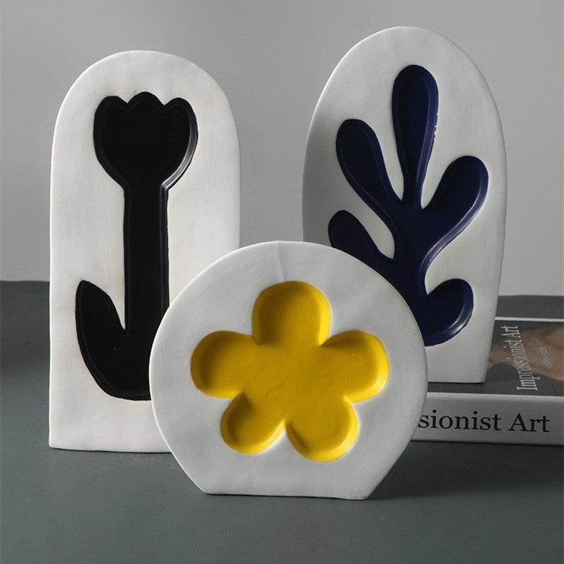Artificial Flower Dried Flower Hand-painted Ceramic Vase - Pacisia