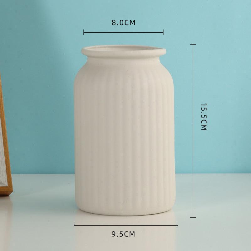 Ceramic Vase Frosted Particle Ceramic Dried Flower Vase Wholesale Living Room Decorative Flower Arrangement Ornaments - Pacisia
