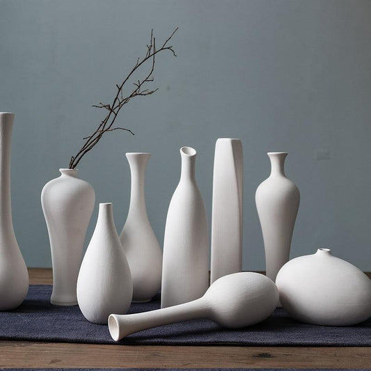 Ceramic Green Semi-Finished Products Vase Decorative Ornaments Parent-child Children Diy Graffiti Painting Coloring White Embryo White Tire - Pacisia
