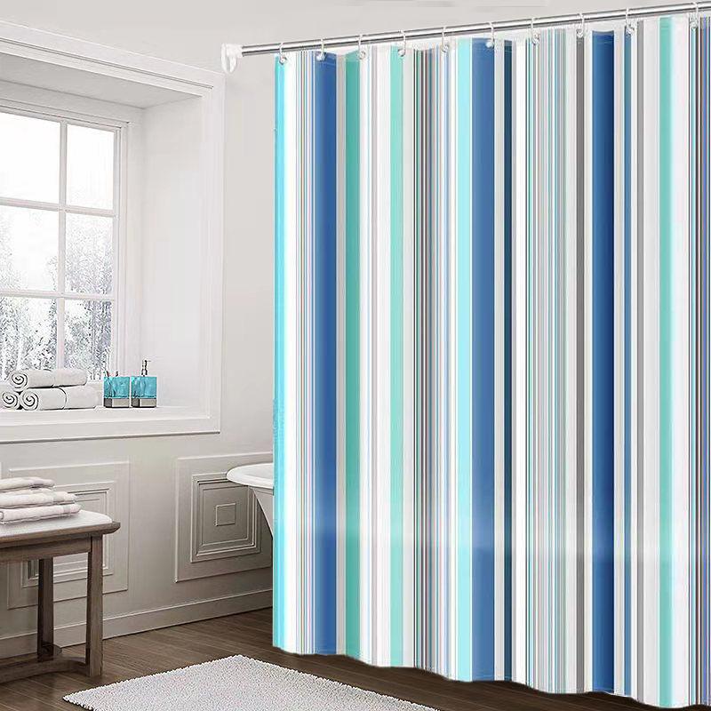 Bathroom Fashion Printing Non-perforated Shower Curtain - Pacisia