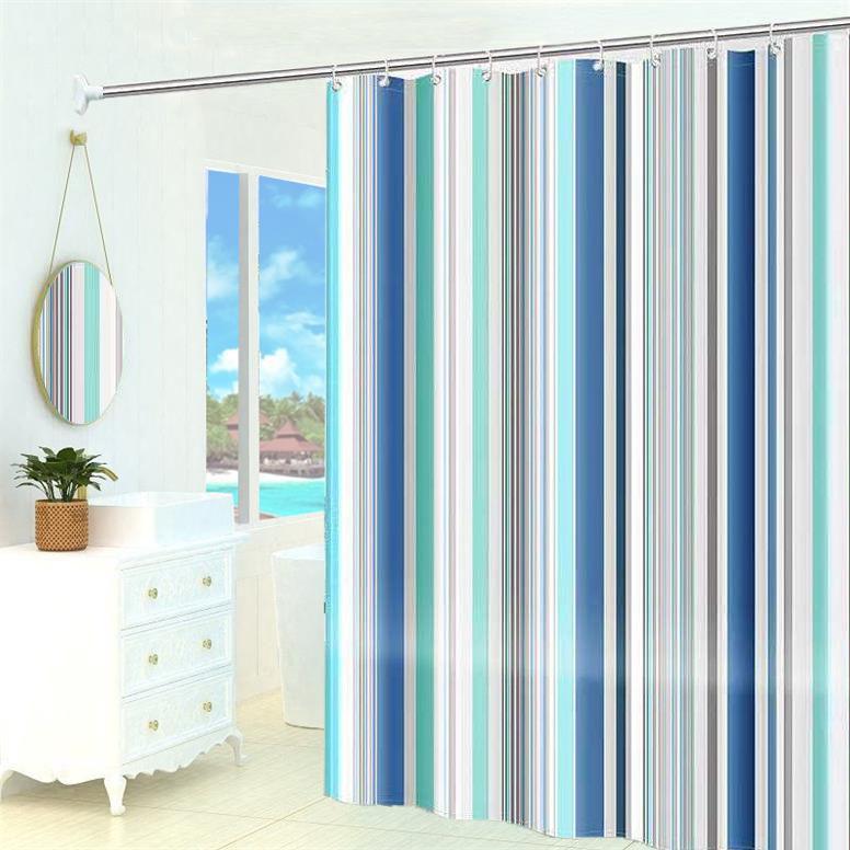 Bathroom Fashion Printing Non-perforated Shower Curtain - Pacisia