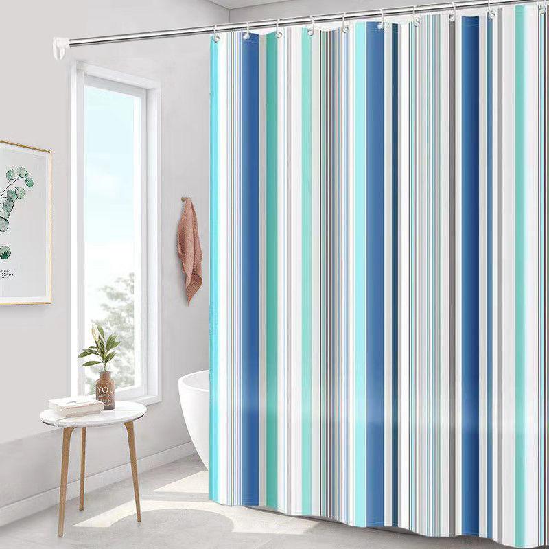 Bathroom Fashion Printing Non-perforated Shower Curtain - Pacisia