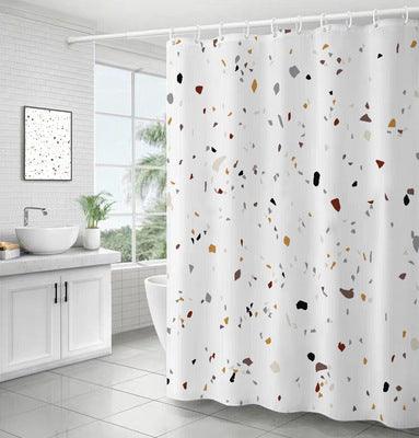Bathroom Ins Morandi Terrazzo Shower Curtain - Pacisia