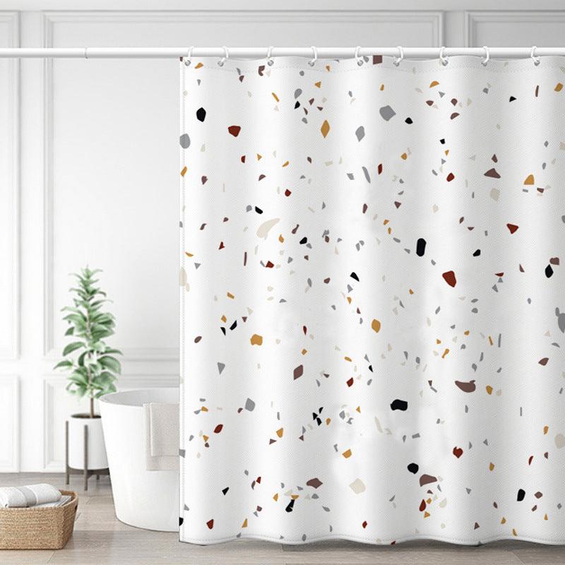 Bathroom Ins Morandi Terrazzo Shower Curtain - Pacisia