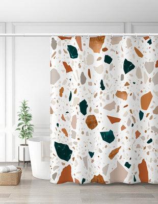 Bathroom Ins Morandi Terrazzo Shower Curtain - Pacisia