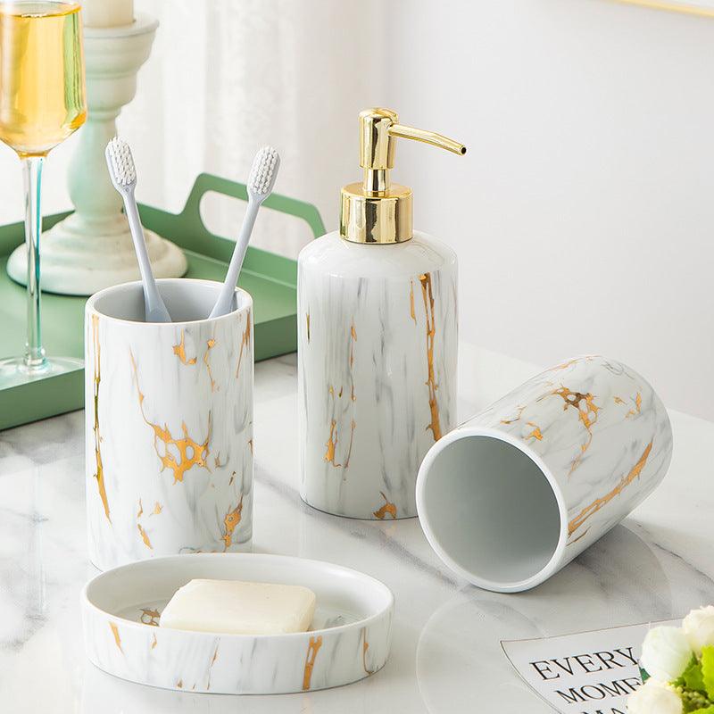 Bathroom Marble Bathroom Wash Kit Ceramic - Pacisia