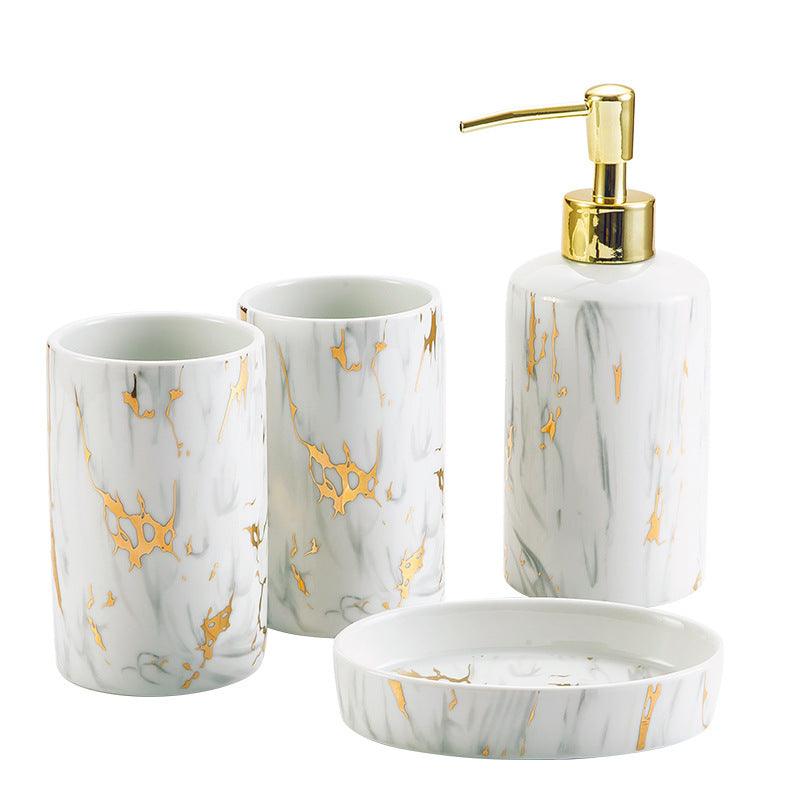 Bathroom Marble Bathroom Wash Kit Ceramic - Pacisia
