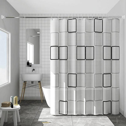 Bathroom Printing Waterproof Partition Shower Curtain - Pacisia