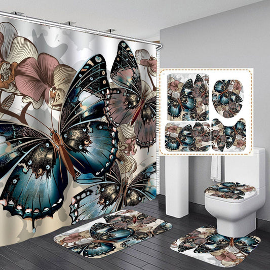 Beautiful Butterfly Fabric Shower Curtain - Pacisia