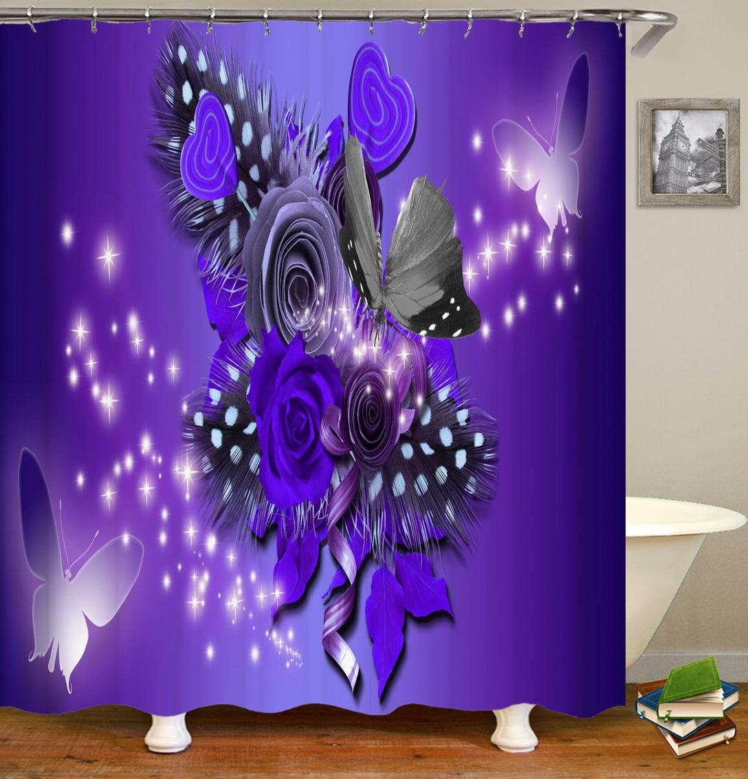 Beautiful Butterfly Fabric Shower Curtain - Pacisia