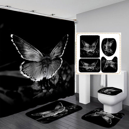 Beautiful Butterfly Fabric Shower Curtain - Pacisia