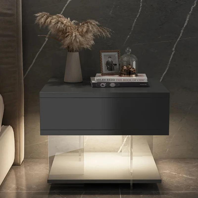 Bedside Storage Night Table Bedroom Lamp Modern Home Cabinets Nightstands Nordic Minimalist Garden Furniture Sets YX123TB - Pacisia
