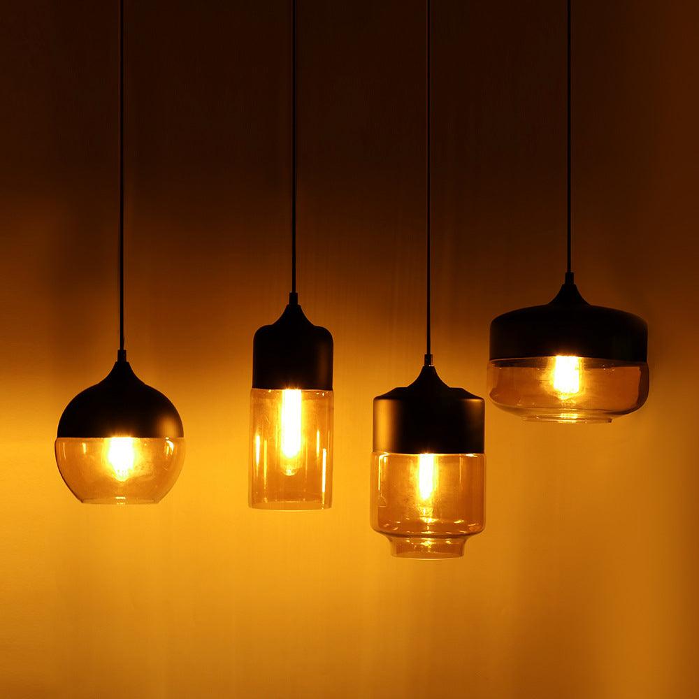 Black Amber Transparent Glass Chandelier - Pacisia