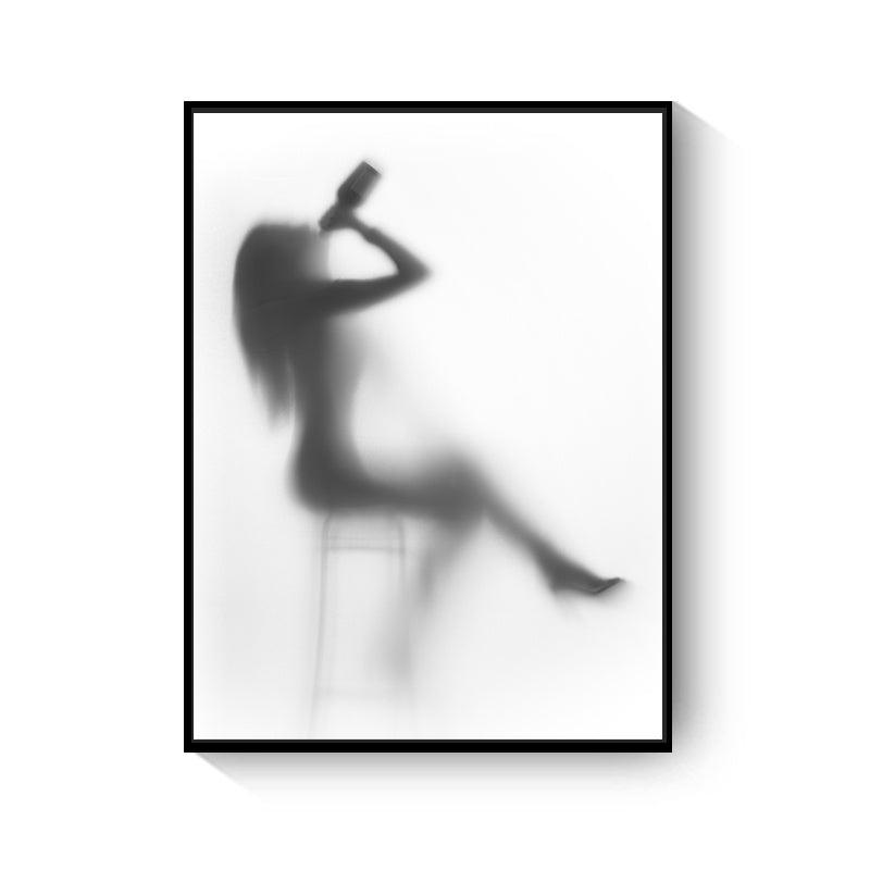 Black And White Abstract Wall Art Canvas Painting Picture - Pacisia
