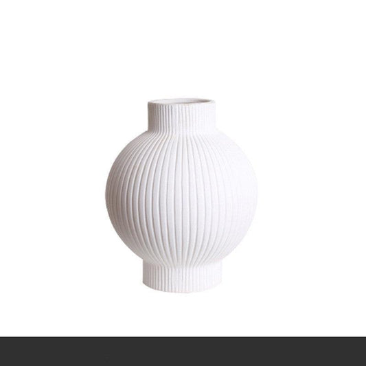 Blue And White Handmade Ceramic Texture Living Room Flower Arrangement Vase - Pacisia