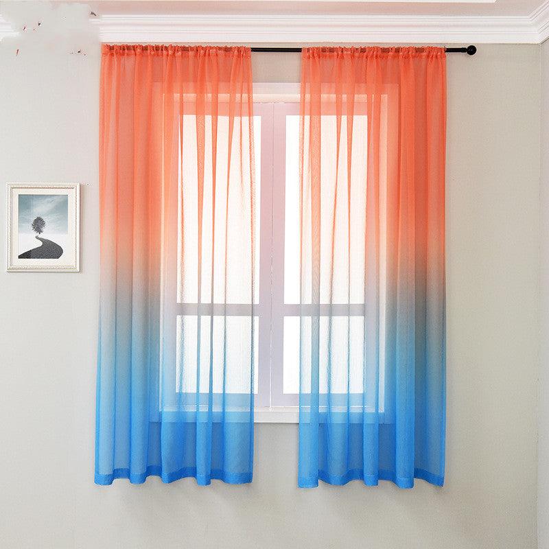 Blue Purple Gradient Sheer Curtains For Living Room - Pacisia