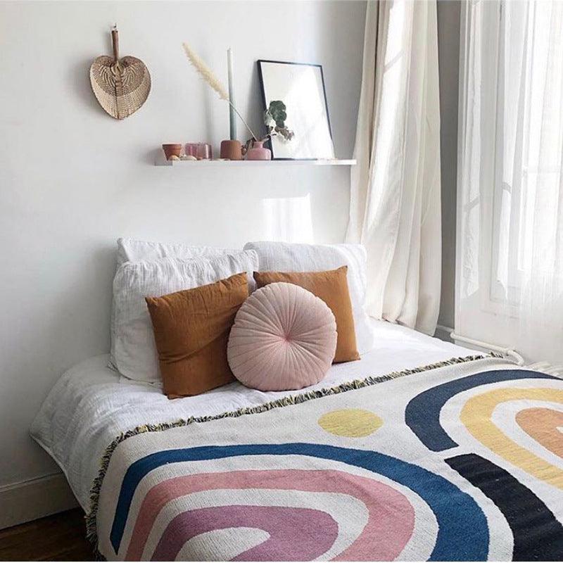 Bohemian Rainbow Blanket Tapestry Home Decor - Pacisia