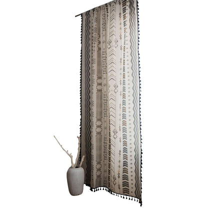 Bohemian Style Cotton And Linen Curtains Custom Living Room - Pacisia