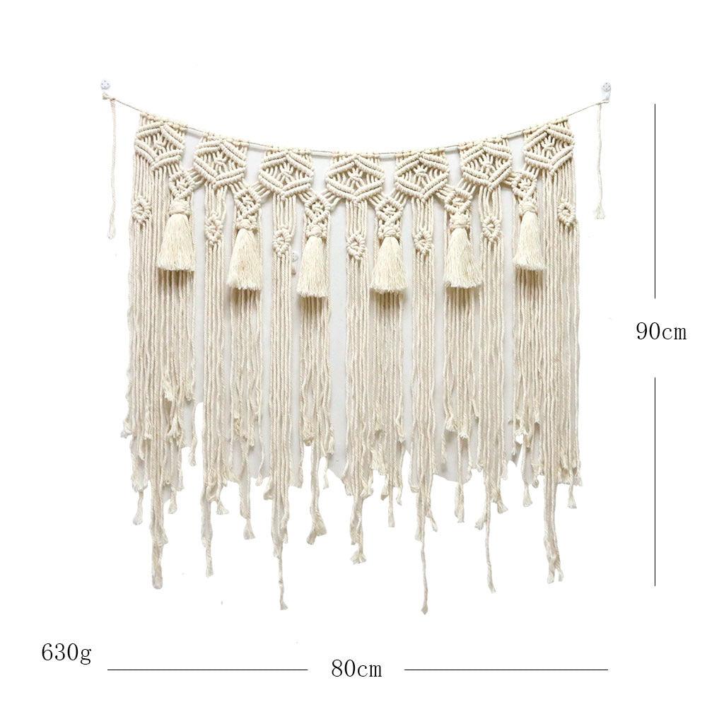 Hand Woven Tapestry Tassel Wall Hanging Boho - Pacisia