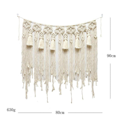 Hand Woven Tapestry Tassel Wall Hanging Boho - Pacisia