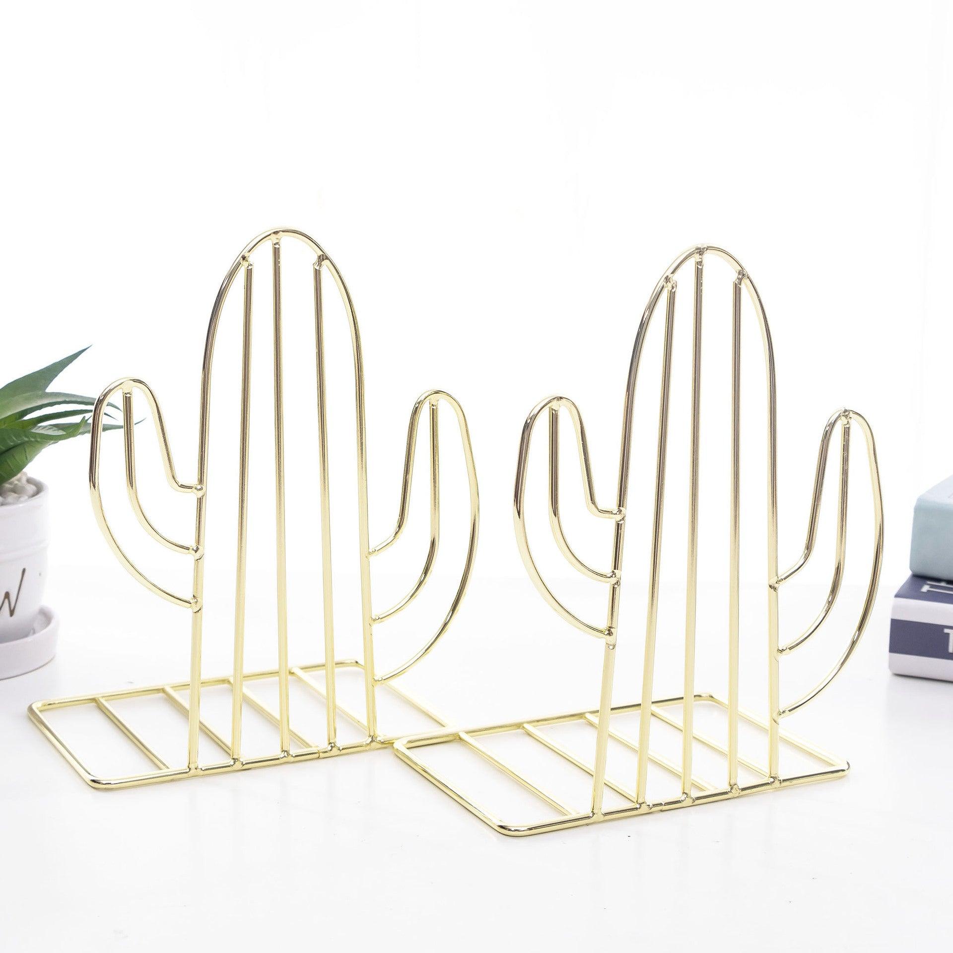 Cactus Iron Plated Metal Bookend - Pacisia