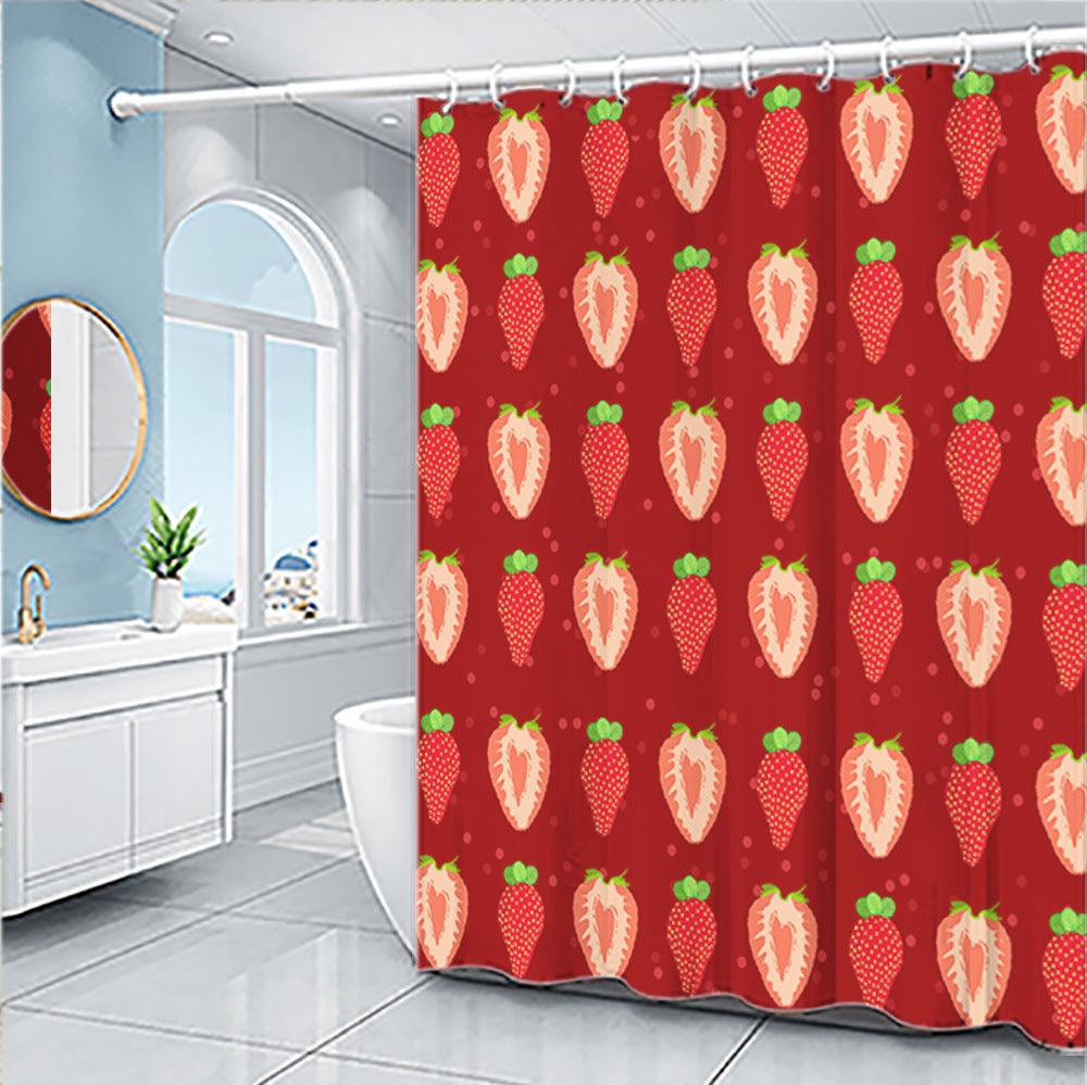 Cartoon Fruit Series Shower Curtain Set - Pacisia